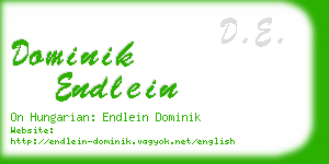 dominik endlein business card